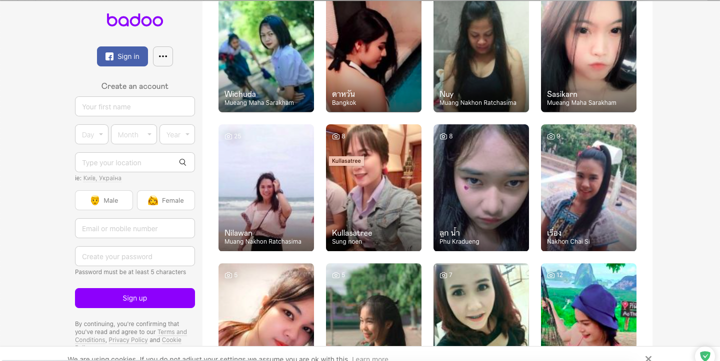 Badoo Thai dating site